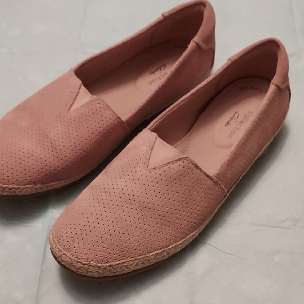 Clarks Pink Espadrilles with Soft Canvas
